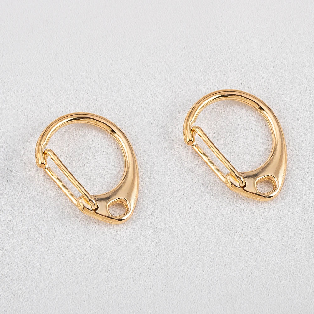10pcs C-Shaped Spring Snap Alloy Lobster Clasps Keychain Hooks Pendant Connectors for DIY Key Chain Making Accessories