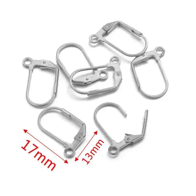 High Quality Hypoallergenic 925 Silver Plated Gold Ear Hook DIY Earring Making Special Ear Buckle with Hole Accessory