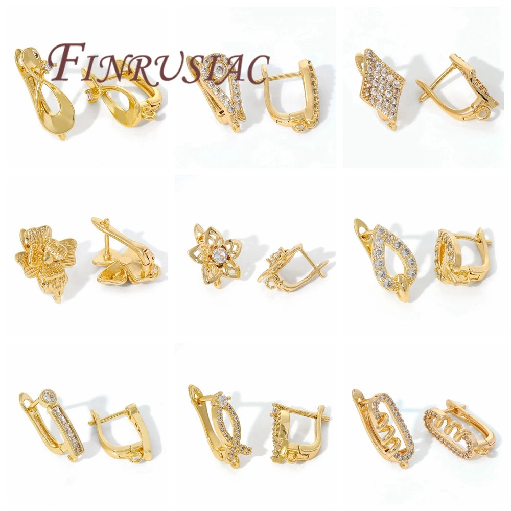 Rhodium-plated Ear Wires,Round Earring Hooks,Earring Fixtures,DIY Women's Earring Jewelry Making Supplies