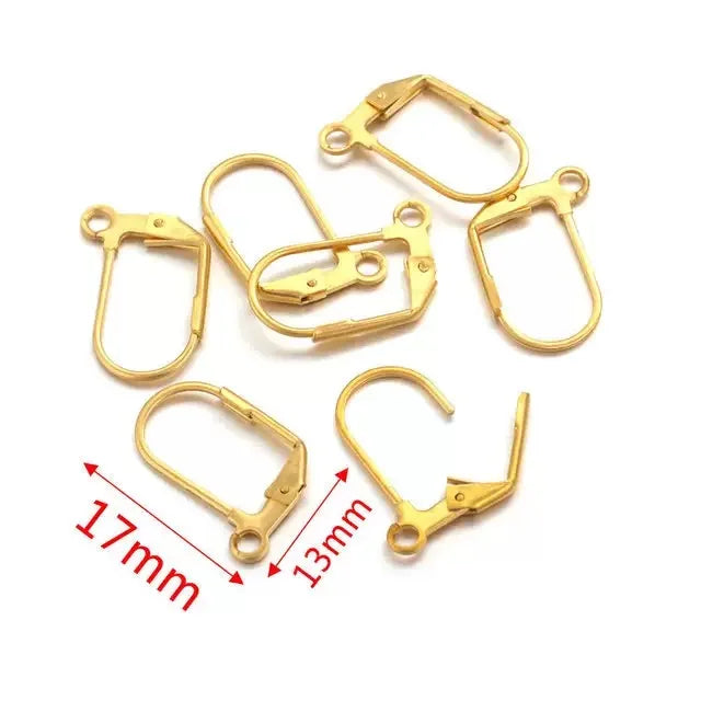 High Quality Hypoallergenic 925 Silver Plated Gold Ear Hook DIY Earring Making Special Ear Buckle with Hole Accessory