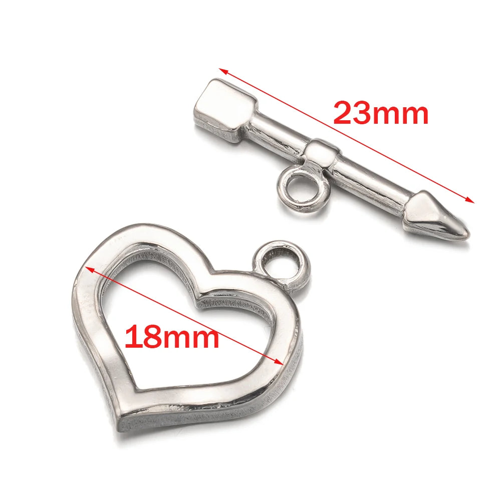 2 Set tainless Steel  Gold Toggle OT End Clasps for DIY Necklaces Bracelets Hooks Connectors Jewelry Making Supplies Accessories