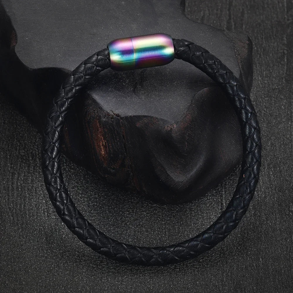 Stainless Steel 3mm-8mm Round Magnetic Clasps Leather Bracelet Magnet Lace Buckle Necklace DIY Jewelry Making Accessories