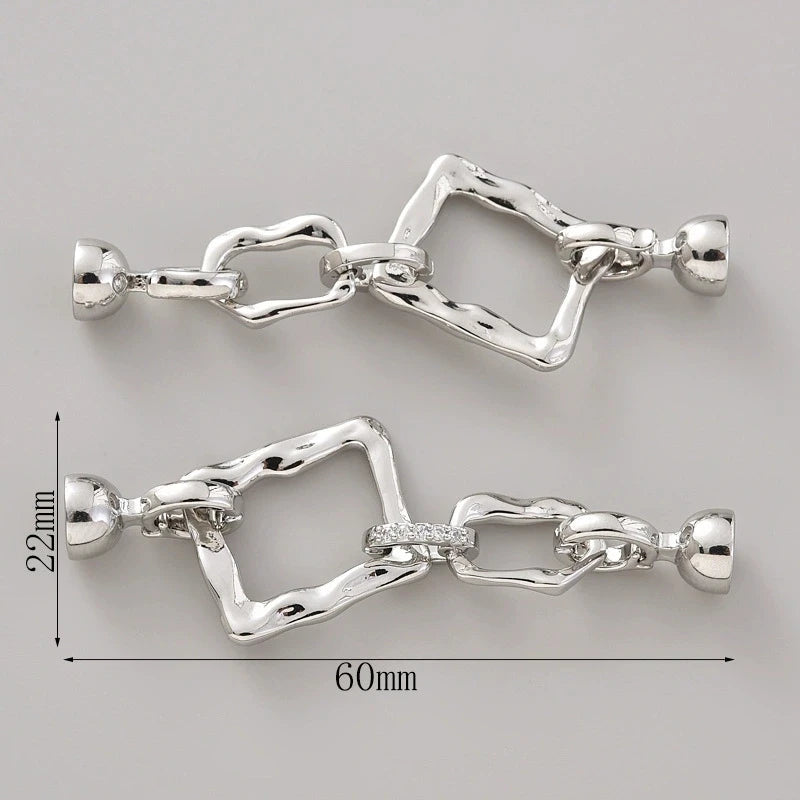 Zircon Fasteners For Bracelets Accessories 18K Gold Plated Connectors For Jewelry DIY Jewelry Making Supplies,Clasp For Jewelry