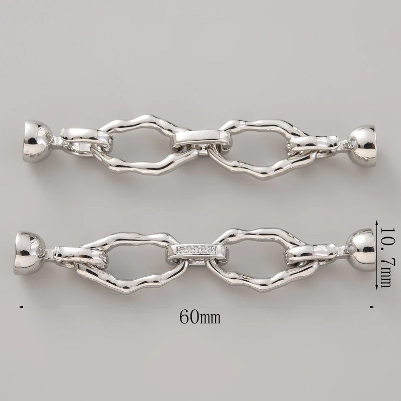 Zircon Fasteners For Bracelets Accessories 18K Gold Plated Connectors For Jewelry DIY Jewelry Making Supplies,Clasp For Jewelry