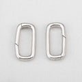 2pcs 18K Gold Plated Filled Oval Carabiner Necklace Clasps Spring Ring Pearl Enhancer Connector for DIY Jewelry Bracelet Making