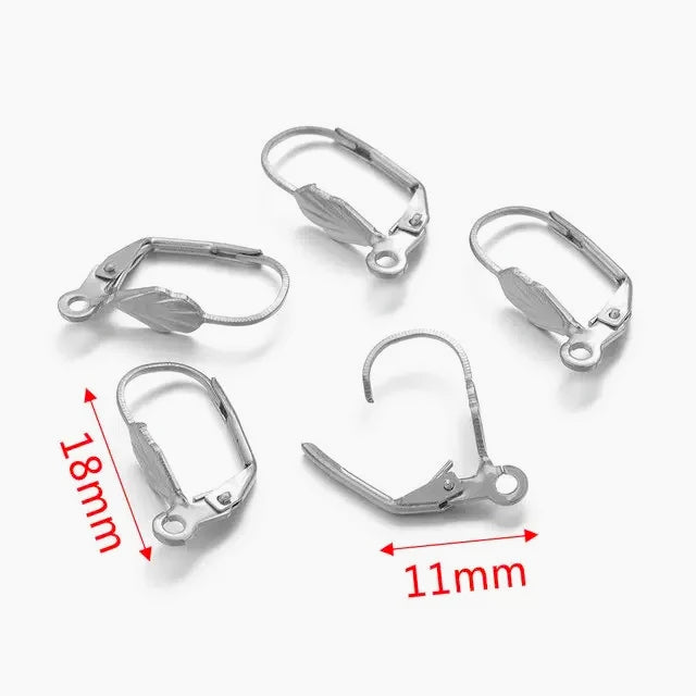 High Quality Hypoallergenic 925 Silver Plated Gold Ear Hook DIY Earring Making Special Ear Buckle with Hole Accessory