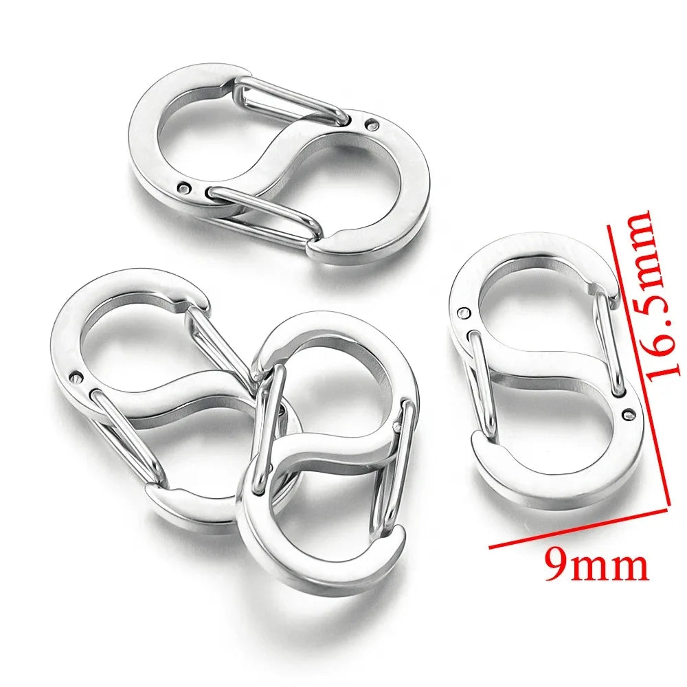 4pcs Stainless Steel Chic Letter S Buckle Gold Plated Lobster Clasps Hooks Connector Necklace for DIY Jewelry Making Accessories