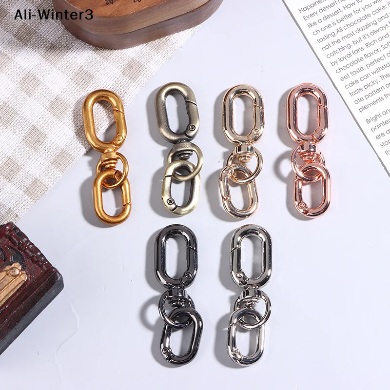 2Pcs Swivel Clasp Clip Double Head Metal Lobster Claw Clasps For Keychain Making DIY Crafts Accessories