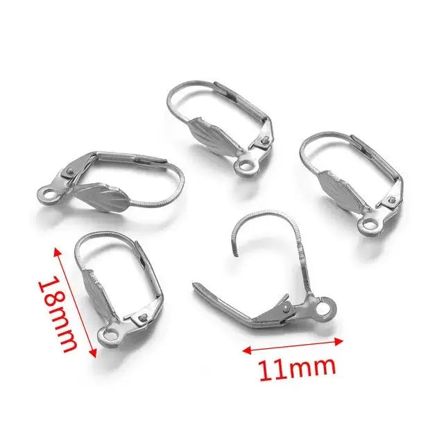 High Quality Hypoallergenic 925 Silver Plated Gold Ear Hook DIY Earring Making Special Ear Buckle with Hole Accessory