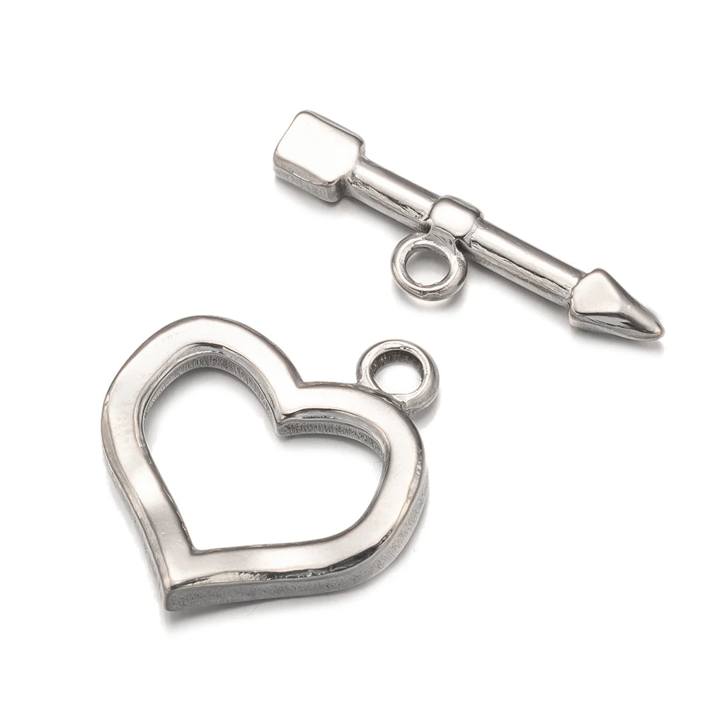 2 Set tainless Steel  Gold Toggle OT End Clasps for DIY Necklaces Bracelets Hooks Connectors Jewelry Making Supplies Accessories