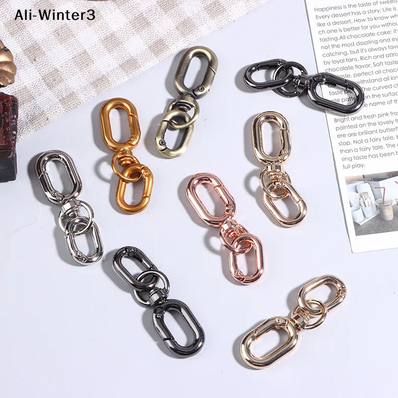 2Pcs Swivel Clasp Clip Double Head Metal Lobster Claw Clasps For Keychain Making DIY Crafts Accessories