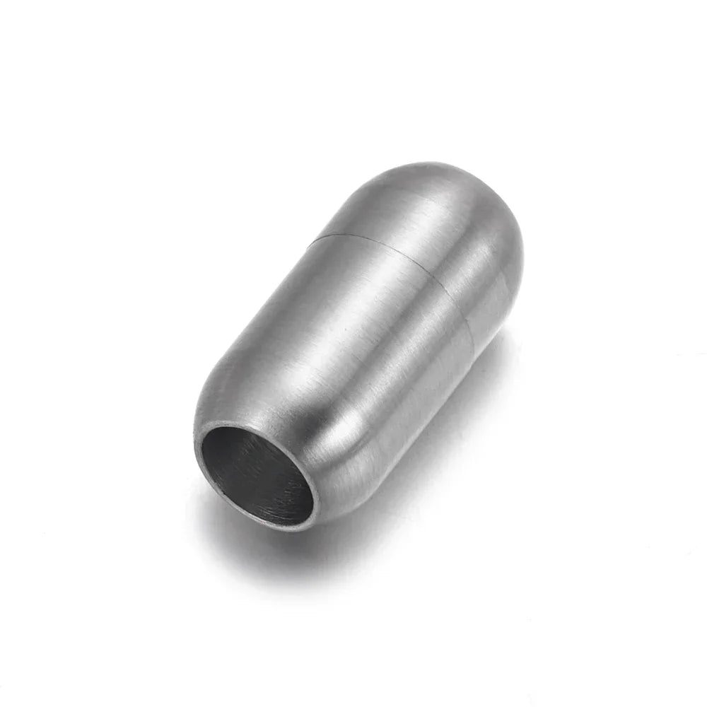 Stainless Steel 3mm-8mm Round Magnetic Clasps Leather Bracelet Magnet Lace Buckle Necklace DIY Jewelry Making Accessories