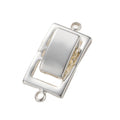 2pcs 14K Gold Plated Layered Clasp 2 Strands Necklace Layering Clasp Necklace Connectors Bar Links Slide Lock for Jewelry Making