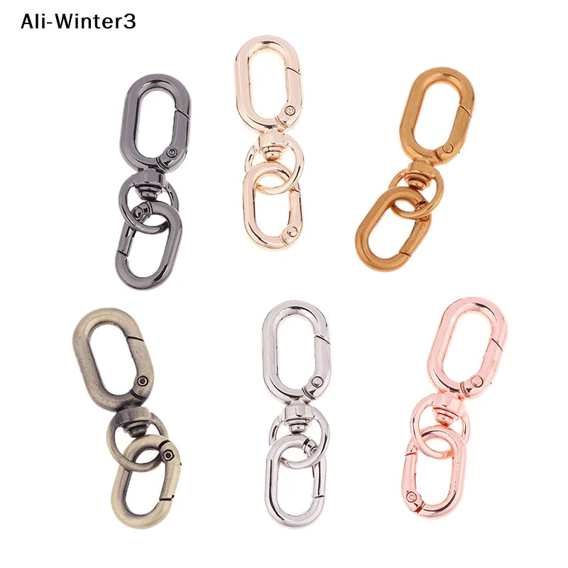 2Pcs Swivel Clasp Clip Double Head Metal Lobster Claw Clasps For Keychain Making DIY Crafts Accessories