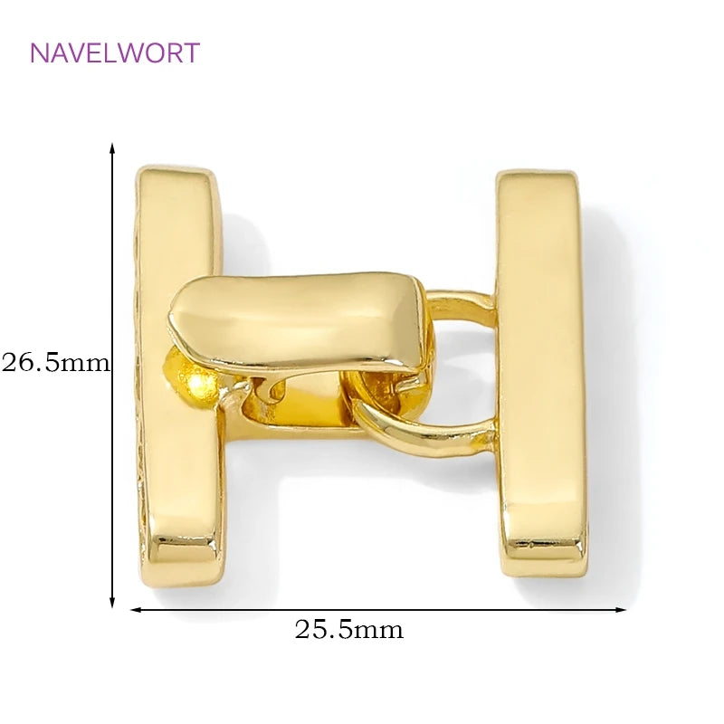 Multi Strands Necklace Clasp 18K Gold Plated Pearl Clasps Connector,Brass Fastener Closure Lock Clasps,DIY Jewelry Accessories