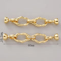 Zircon Fasteners For Bracelets Accessories 18K Gold Plated Connectors For Jewelry DIY Jewelry Making Supplies,Clasp For Jewelry