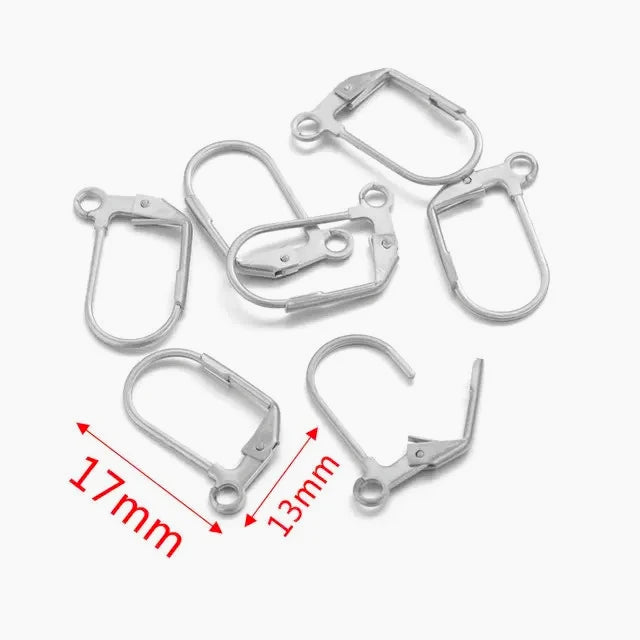 High Quality Hypoallergenic 925 Silver Plated Gold Ear Hook DIY Earring Making Special Ear Buckle with Hole Accessory