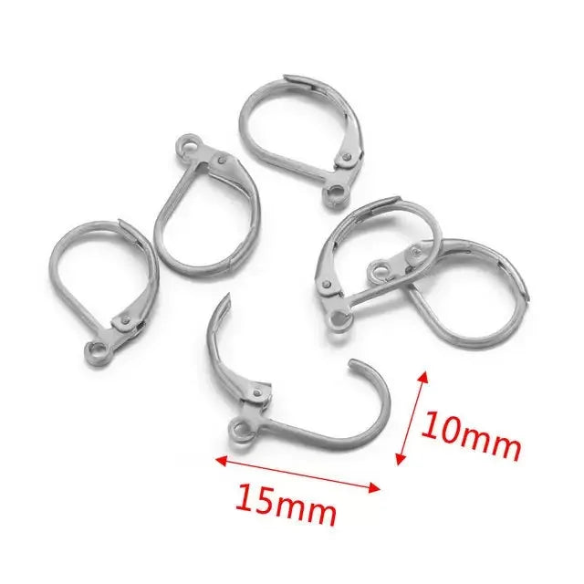 High Quality Hypoallergenic 925 Silver Plated Gold Ear Hook DIY Earring Making Special Ear Buckle with Hole Accessory