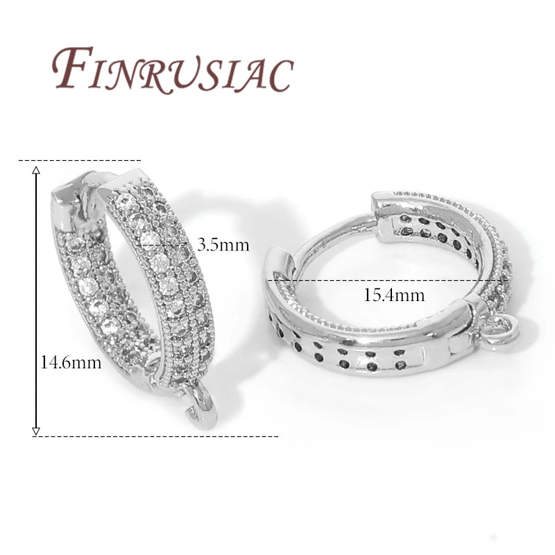 Rhodium-plated Ear Wires,Round Earring Hooks,Earring Fixtures,DIY Women's Earring Jewelry Making Supplies