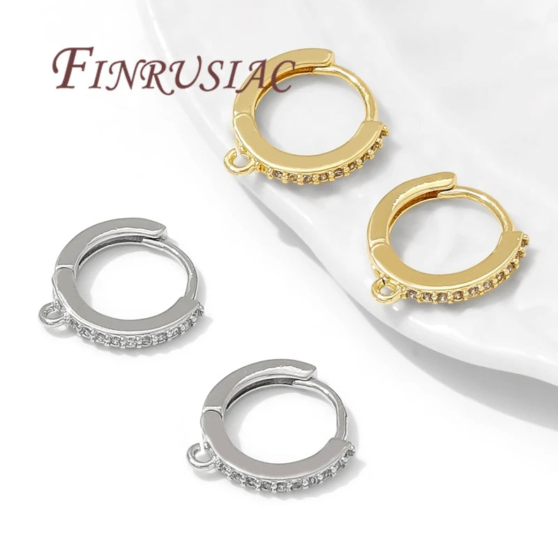 Rhodium-plated Ear Wires,Round Earring Hooks,Earring Fixtures,DIY Women's Earring Jewelry Making Supplies