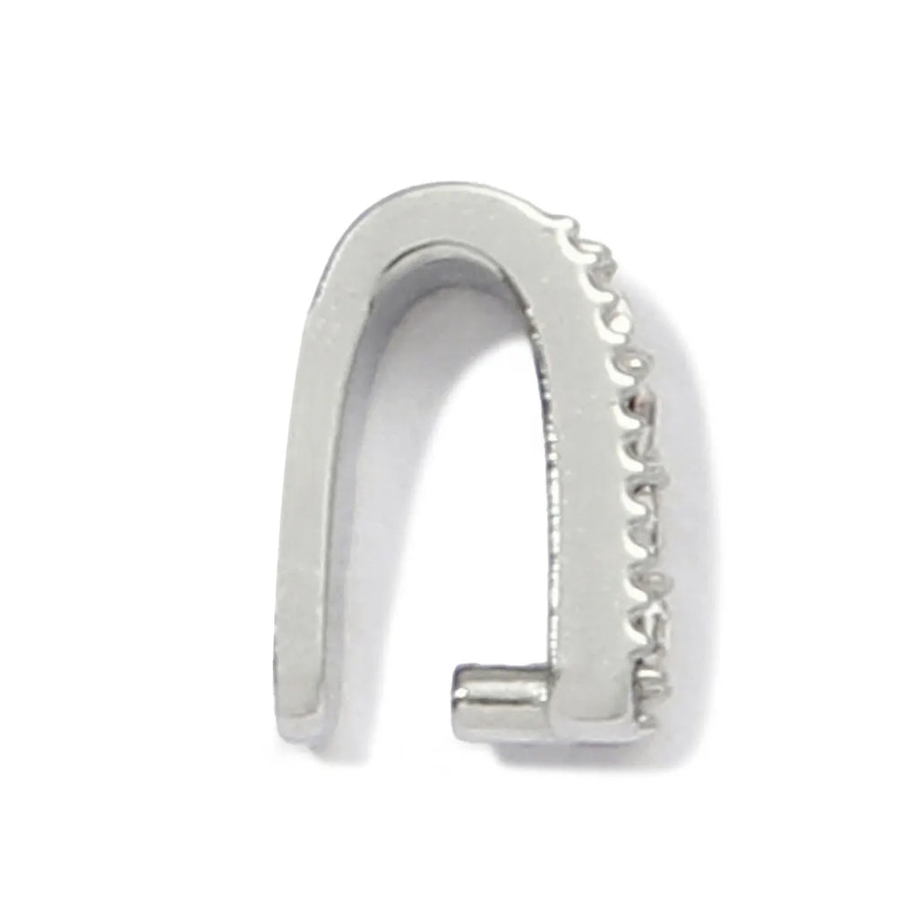 5Pcs/Lot Stainless Steel Clips Clasps Rhinestone Pinch Clip Bail Connectors For DIY Jewelry Findings Accessories