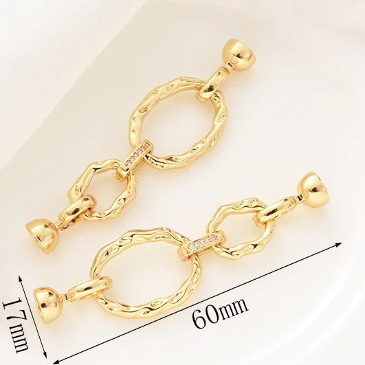 Zircon Fasteners For Bracelets Accessories 18K Gold Plated Connectors For Jewelry DIY Jewelry Making Supplies,Clasp For Jewelry